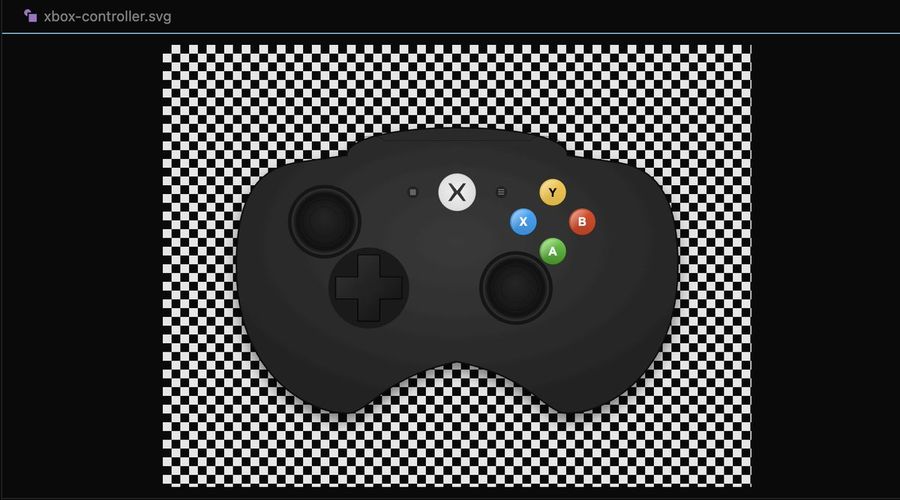 Einzelfile-SVG eines Xbox-Controllers