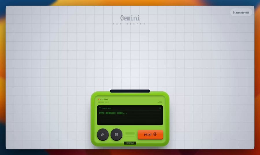 Retro Motorola Fix Beeper Schreibmaschinen-Web-App