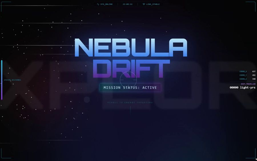 Parallax-Scrolling-Homepage mit explosiven visuellen Effekten