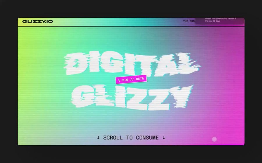 Website eines maximalistischen digitalen Hotdog-Startups