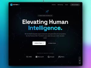 Enterprise-Landingpage mit interaktivem responsivem Design
