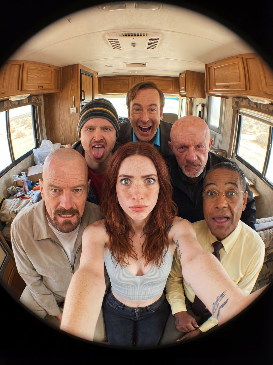 Nano Banana Pro ile film karakterleriyle balık gözü selfie