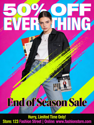 Póster de Rebajas de Moda de Tendencia