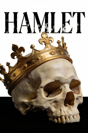 Póster Dramático Minimalista de Hamlet