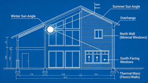 Diseño solar pasivo Blueprint