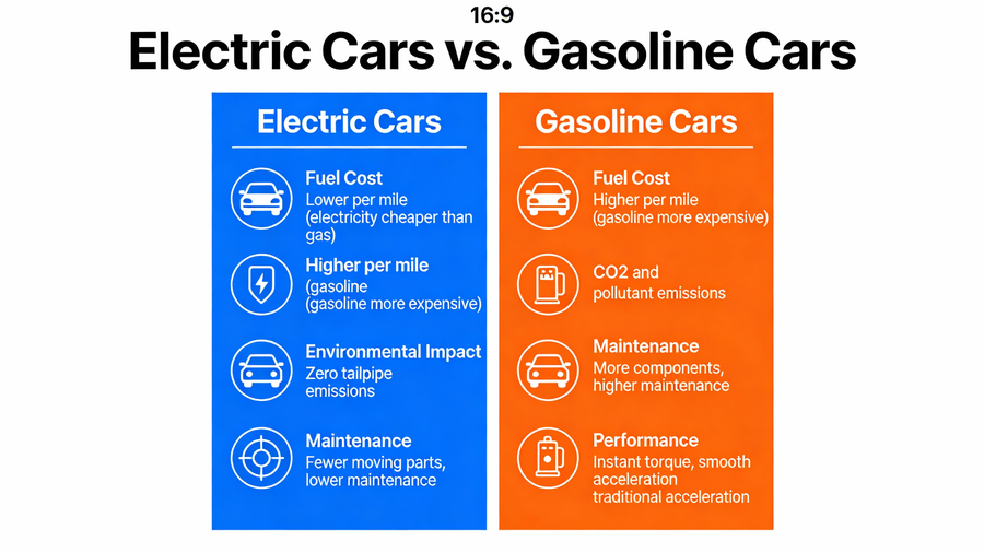 Vergleich Elektroautos vs. Benziner