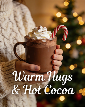 Chocolate caliente navideño acogedor