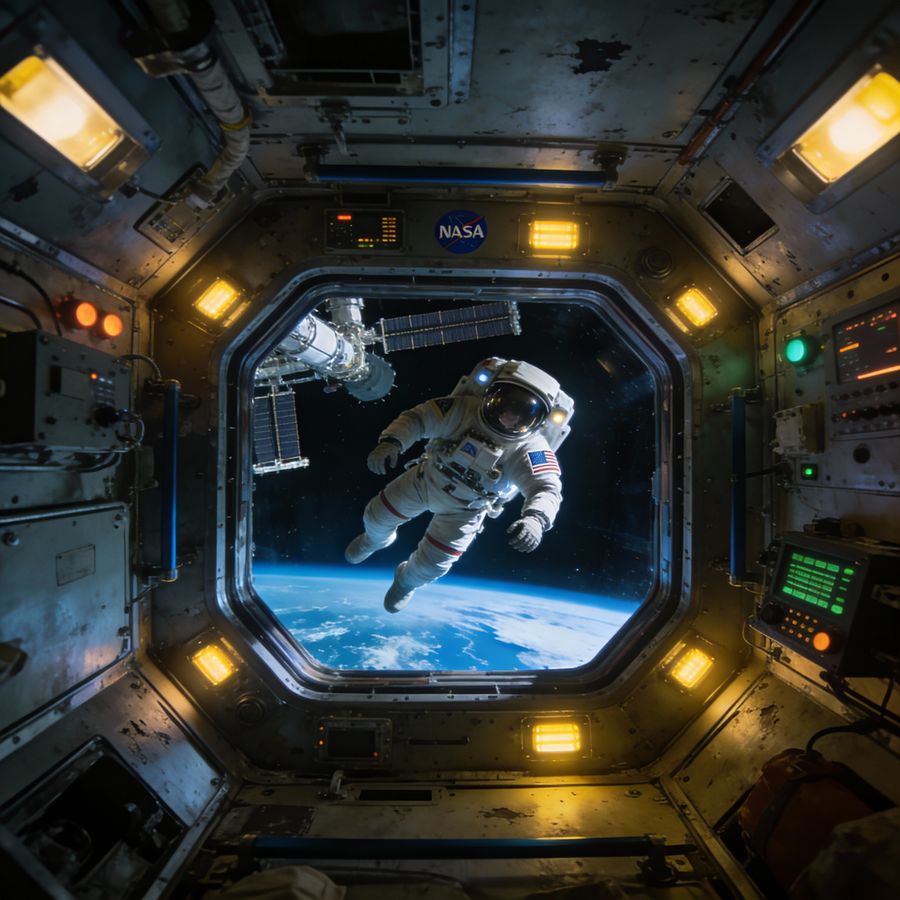 Interior de la Estación Espacial Internacional (ISS)