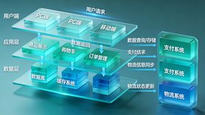 Diagrama de arquitectura de plataforma de comercio electrónico 3D