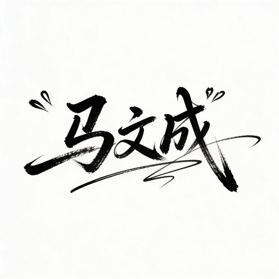 Conception de signature artistique Ma Wencheng