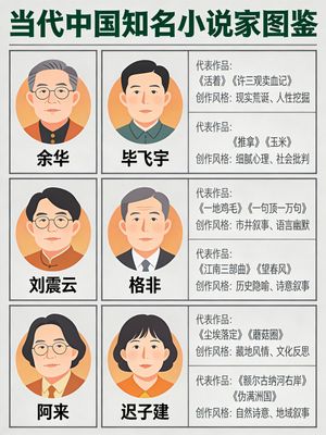 Guía ilustrada de novelistas chinos contemporáneos