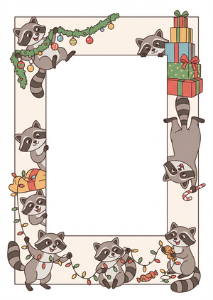Christmas Raccoons · กรอบรูปขโมยของสุดแสบ