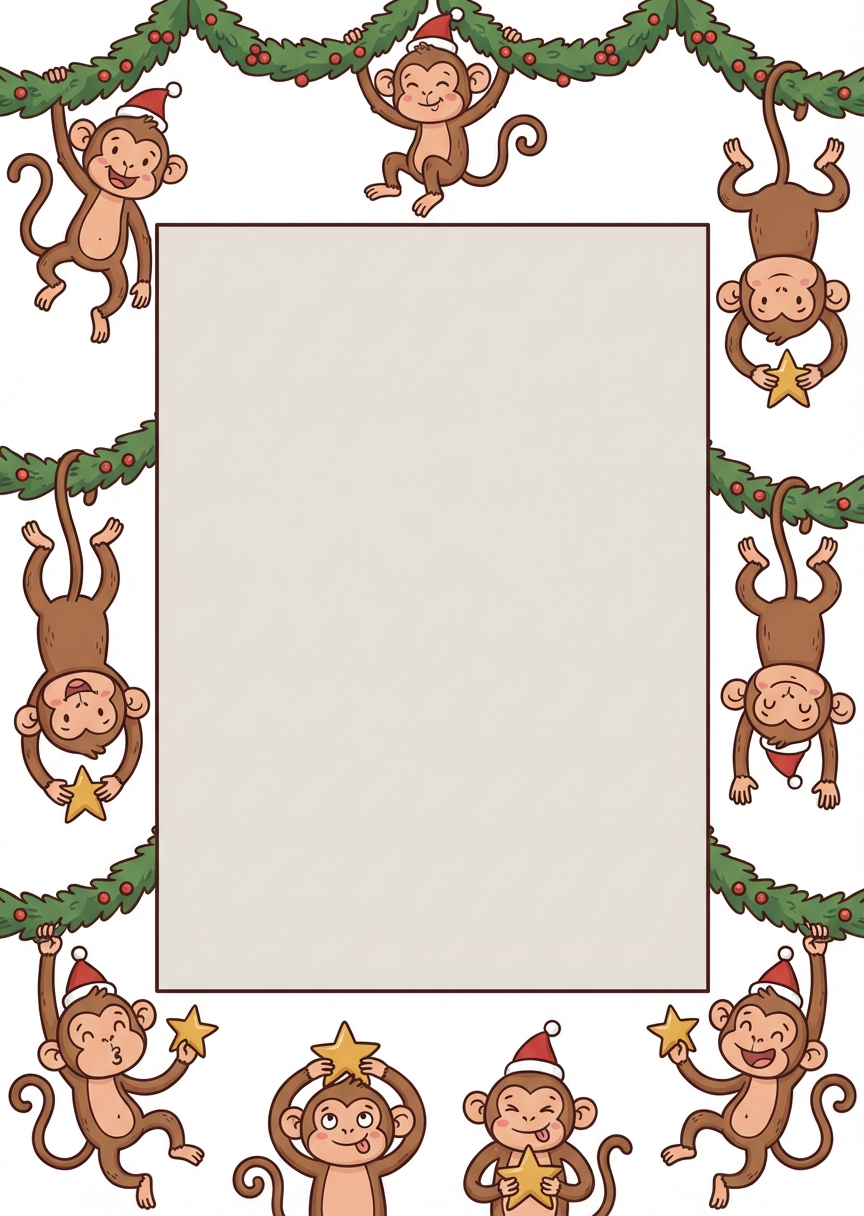 Christmas Monkeys · Cadre de Farce