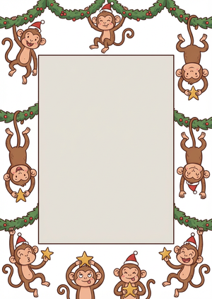 Christmas Monkeys · Mischief Frame