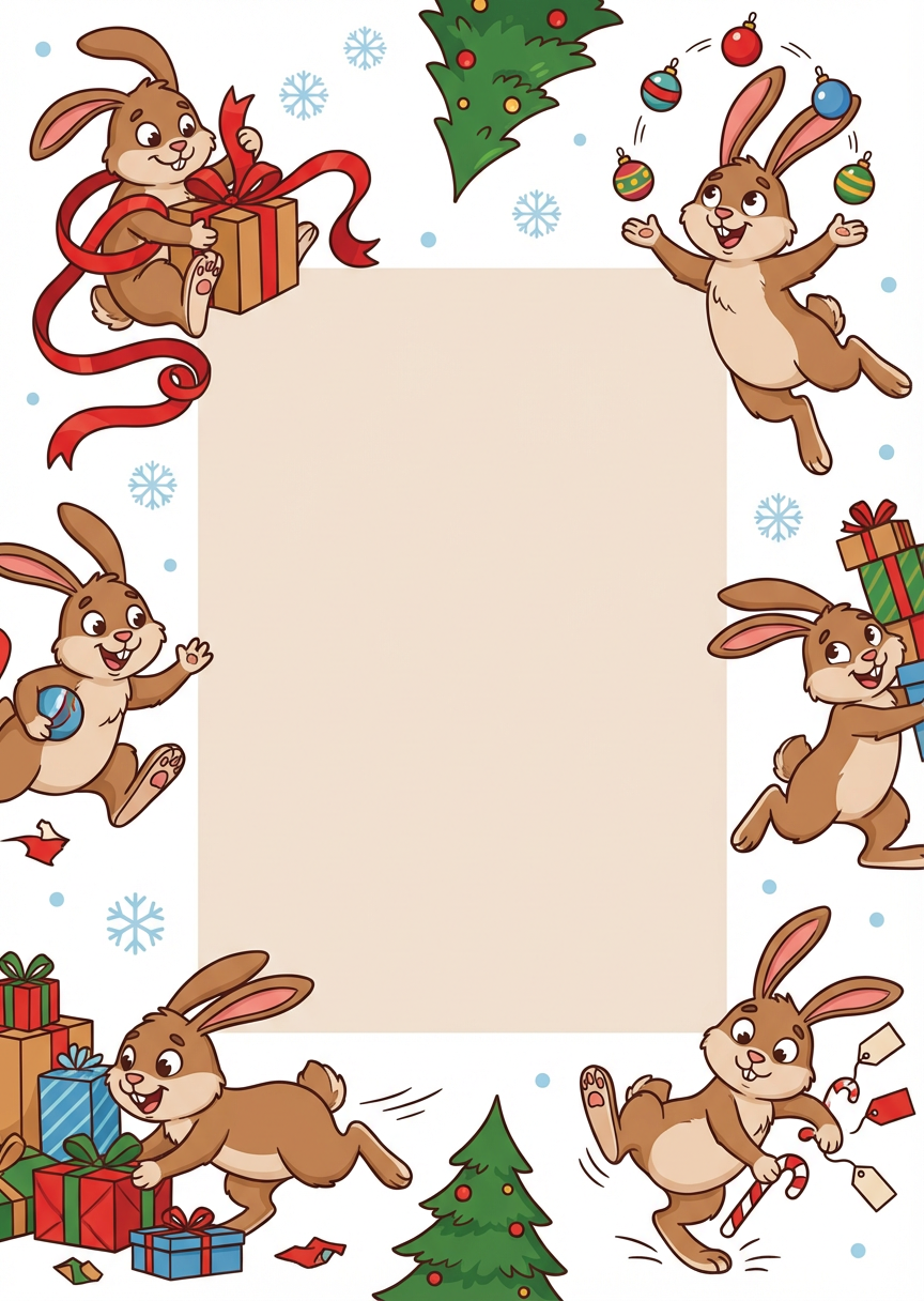 Christmas Rabbits · กรอบรูปสุดยุ่งเหยิง
