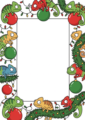 Christmas Chameleons · กรอบรูปกิ้งก่าพรางตัวไม่สำเร็จ