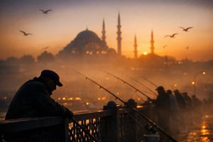 Hình bóng điện ảnh của những người câu cá trên cầu Galata - 1