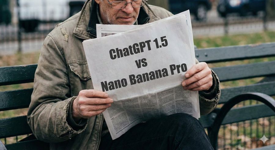 Người cầm tờ báo với dòng tiêu đề cụ thể