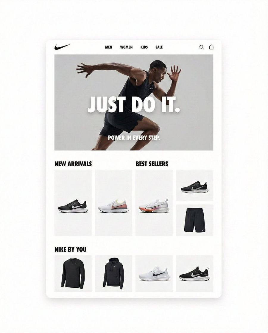 Diseño de sitio web estilo Apple para Nike