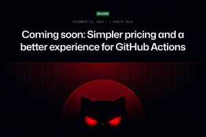 Logo GitHub rosso/scuro/malvagio con screenshot