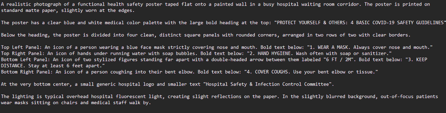 Prompt per testi e diagrammi complessi (Screenshot)