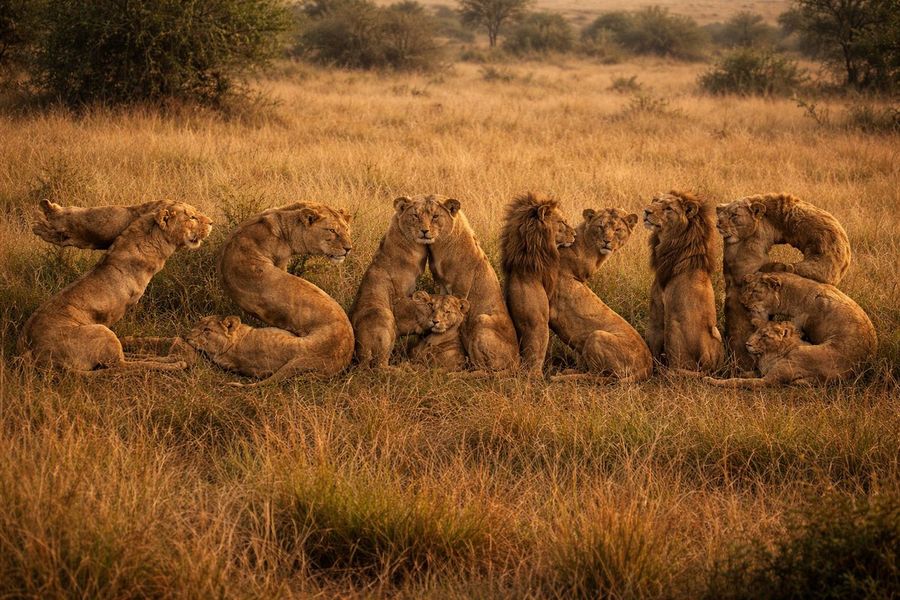 숨겨진 단어 이미지 프롬프트: 'zsakib' in a Pride of Lions
