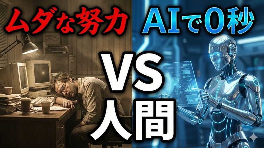 YouTube サムネイル比較: 人間の労力 vs. AI の効率性