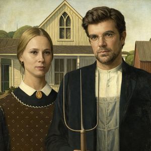 Trasforma i soggetti in stile American Gothic