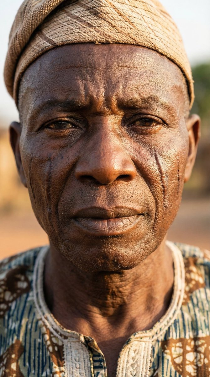Yoruba Man con cicatrici tribali "Pele" Stress Test Prompt