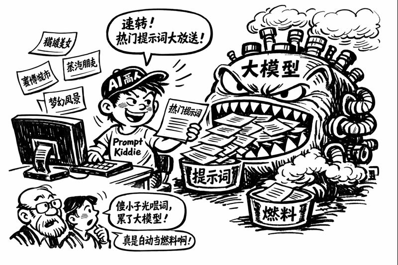 Generare un fumetto satirico nello stile di Hua Junwu