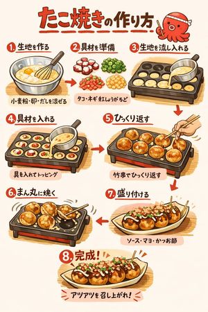 Lời nhắc tổng hợp hình ảnh minh họa Takoyaki và nội thất cửa hàng - 3