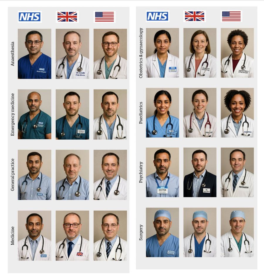 Prompt per l'immagine di un medico stereotipato