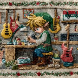 Punto croce Elfo di Natale Anime - 2