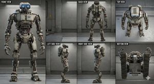 3x2 ロボットキャラクターマトリックスのテクニカルプロンプト - 2