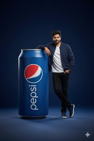 Büyük Boy Ürün Entegrasyonlu (Sprite) Hiper-Gerçekçi Stüdyo Portresi - 3