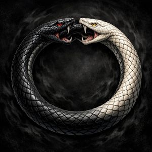 Fantastica illustrazione dell'Ouroboros