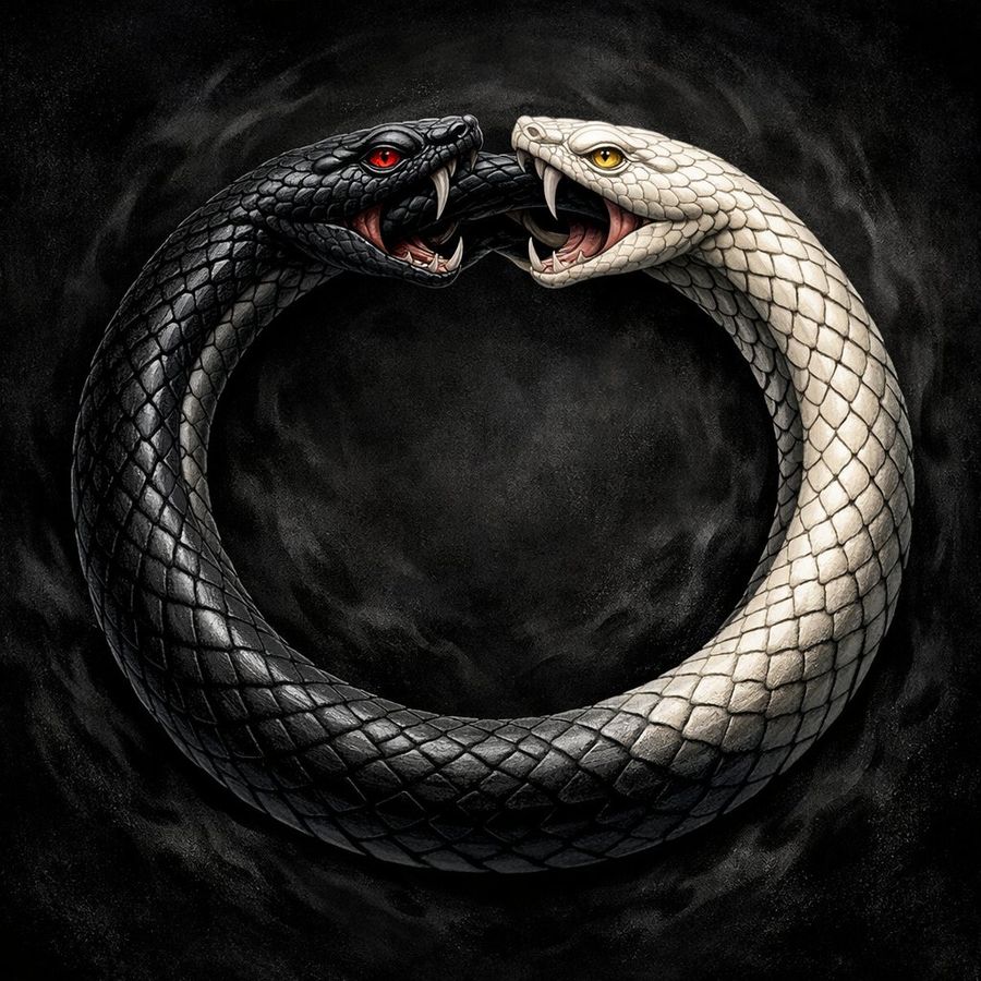 Fantastica illustrazione dell'Ouroboros