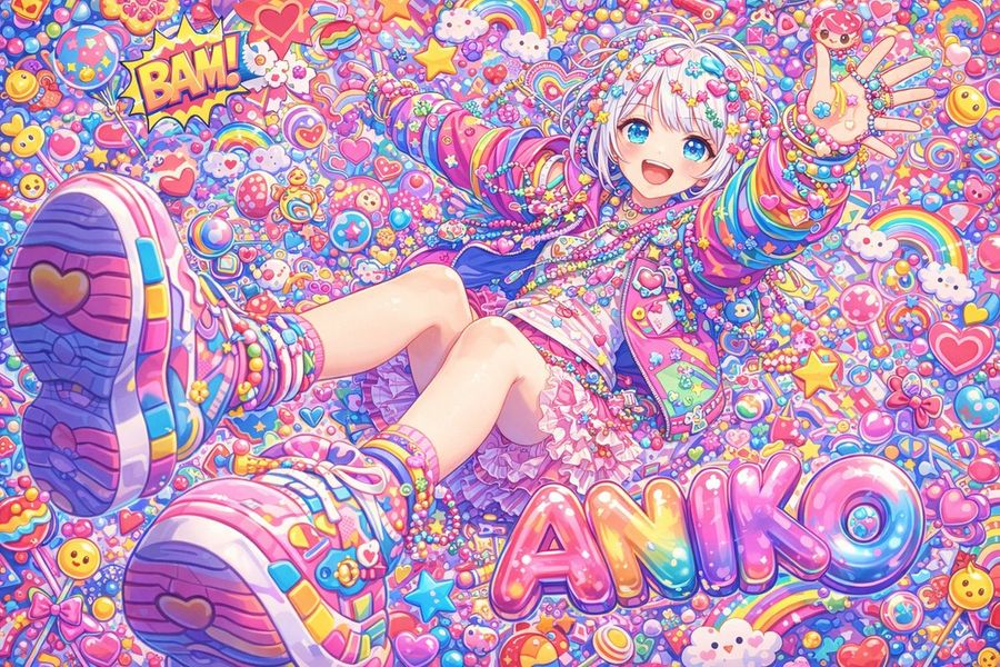 Póster pop art Decora de Harajuku de Aniko (detallado)