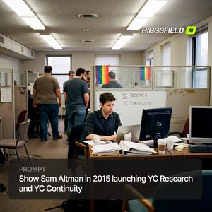 역사적 사건 이미지 생성: Sam Altman, YC Research 및 Continuity 출시