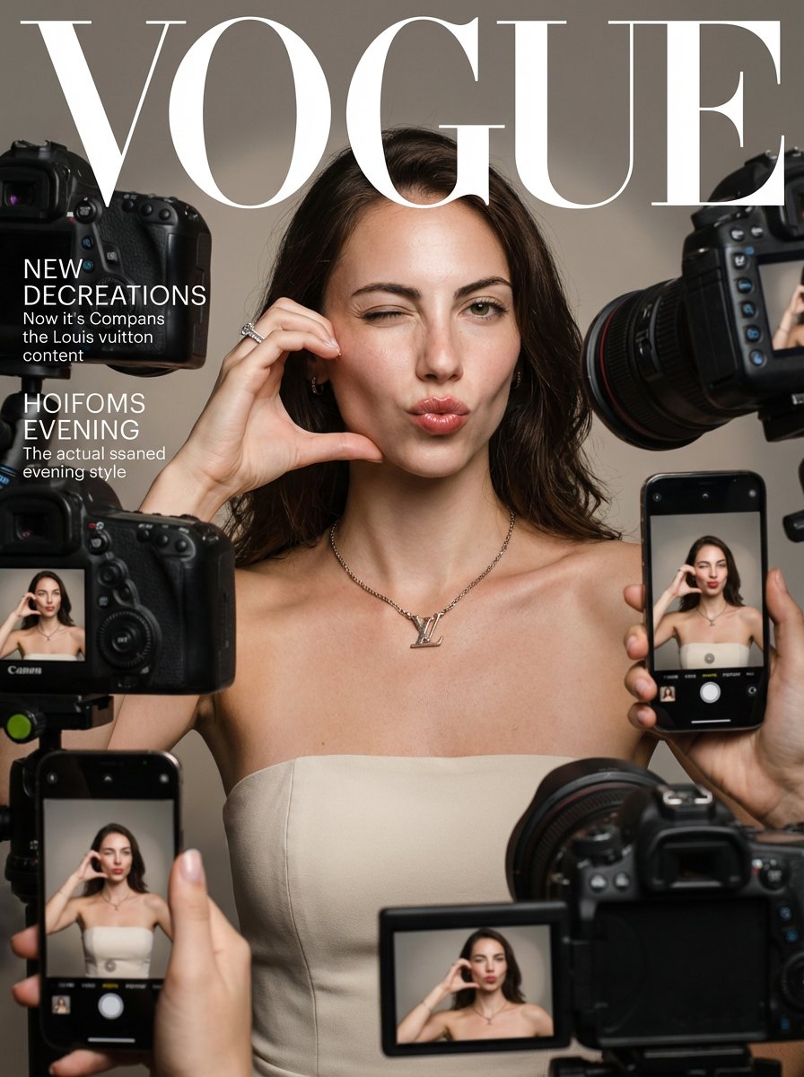 Retrato de Moda Estilo Capa da Vogue Magazine