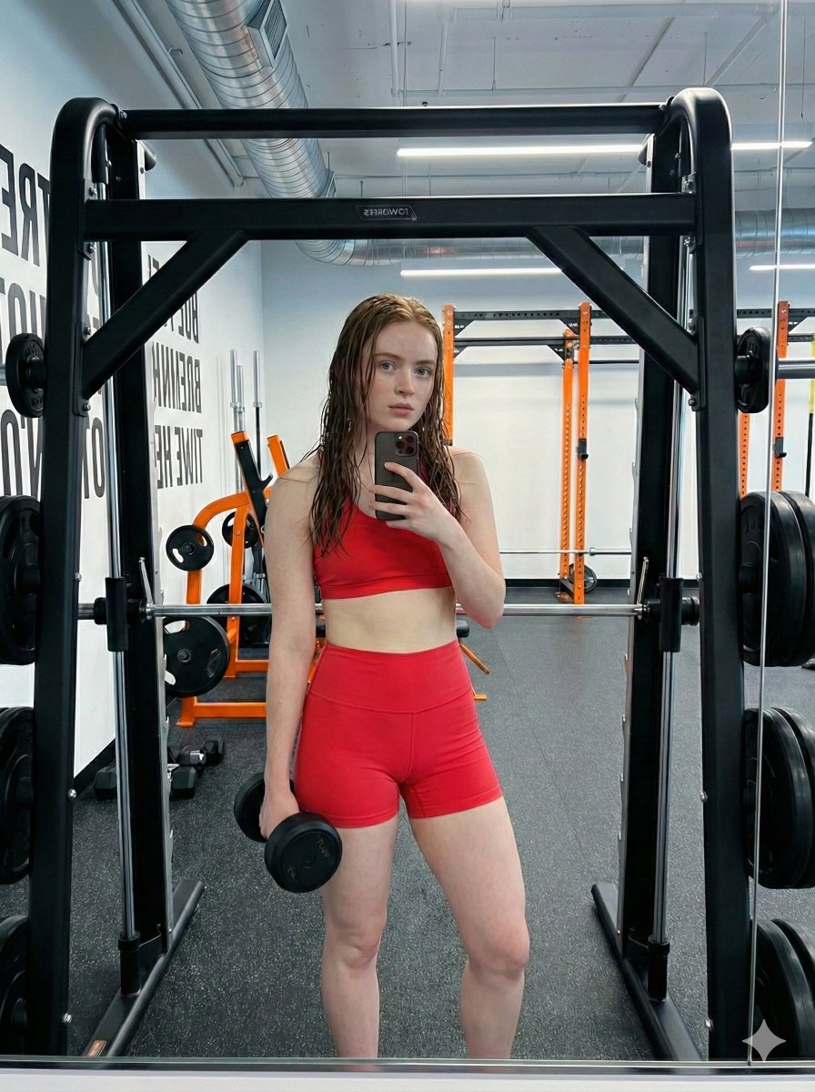 Prompt per selfie in palestra ispirato a Sadie Sink