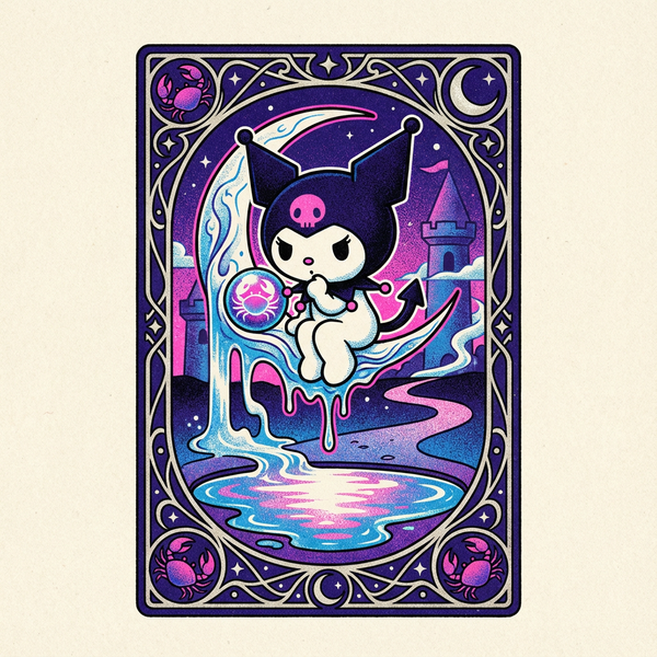 Simulación de Risografía de Cartas del Tarot de Sanrio - Nano Banana Pro