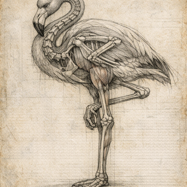 Rönesans Flamenko Anatomik Çalışması - GPT Image 1.5