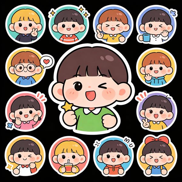 LINE Çıkartma Oluşturma İstemleri - Seedream 4.5