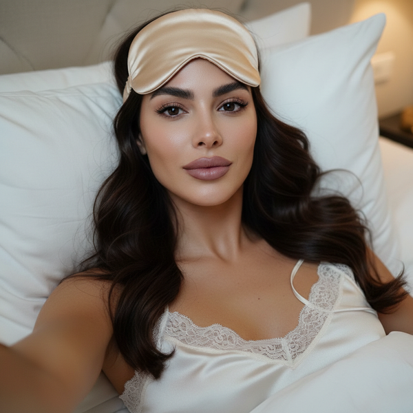 Selfie de cama espontánea de influencer (estética "Clean Girl") - Nano Banana
