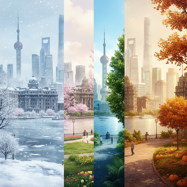 Bir şehir manzarası için Four Seasons harmanlama istemi - Nano Banana 2
