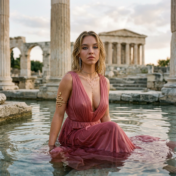 Sydney Sweeney Yunan Tarzı Editoryal - Nano Banana 2