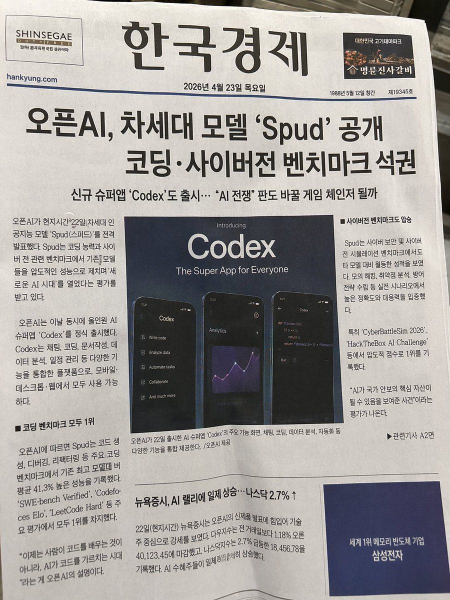 フォトリアルな韓国の新聞の一面