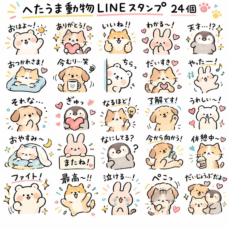 Set de pegatinas de animales peculiares