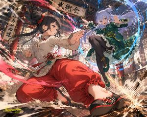 Battaglia di arti marziali in stile anime